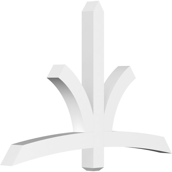 Ekena Millwork Davenport Architectural Grade PVC Gable Bracket, 60"W x 40"H x 4"D x 4"F, 16/12 Pitch GBP060X40X0404DAV00 - main
